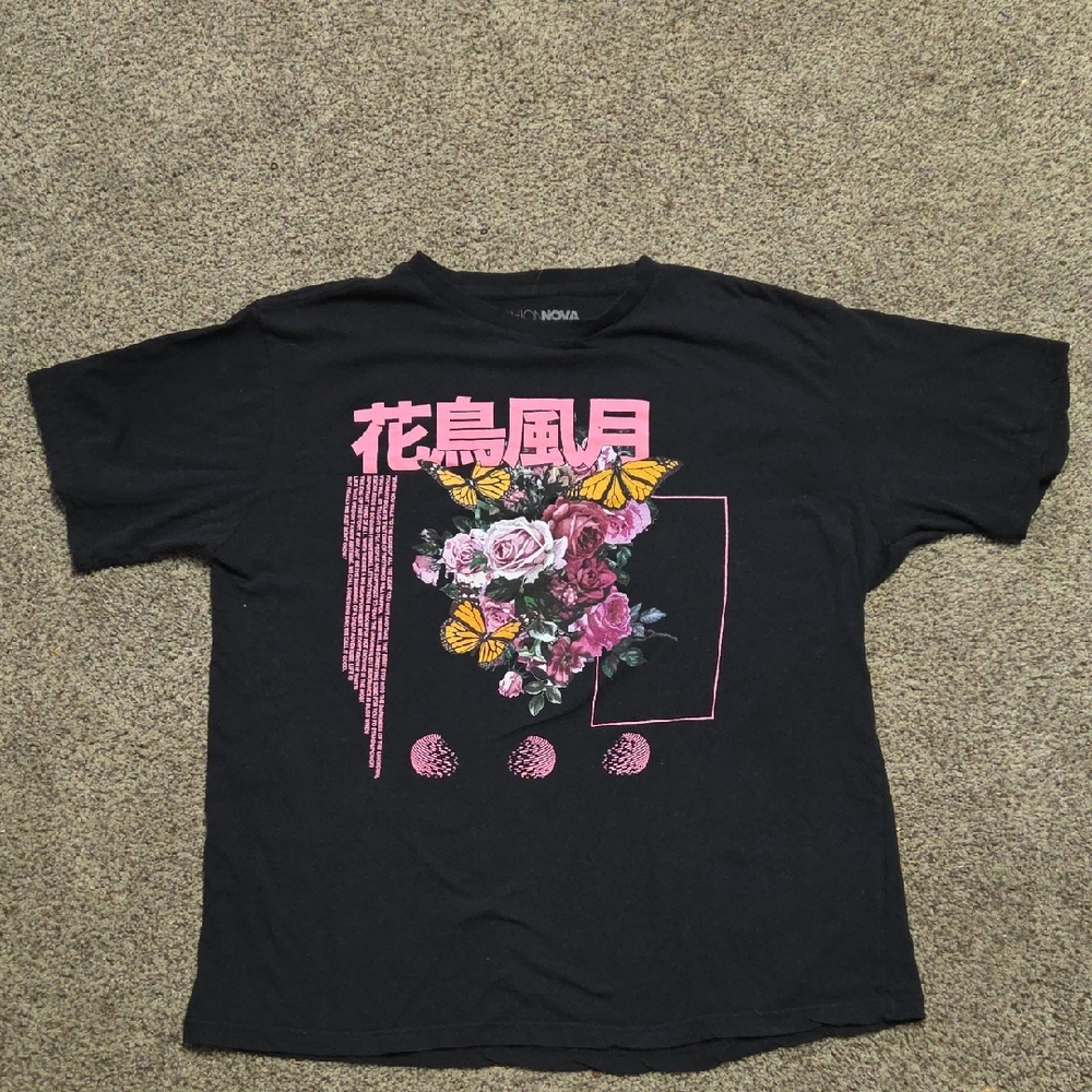 Fashion Nova Black T-Shirt Ladies 2x Gently Worn
